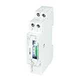 LogiLink DIN-Rail Zeitschaltuhr mit mechanischem Timer zum einfachen Schalten von z.B. Neonlichter, Warmwasserbereiter, Laternen, Bewässerungsanlagen, etc, IP20 Schutz, 138mm