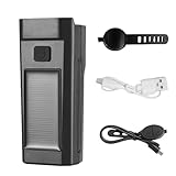 Fahrradlichter für Nachtfahrten – Solar-USB-aufladbares Fahrradlicht – Hupe inklusive Beleuchtungslösung, regenfeste Lampe, Lenkerhalterung für Männer, Frauen, Jugendliche