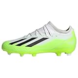 adidas X Crazyfast.3 Firm Ground Fußballschuhe (Fester Untergrund), FTWR White/core Black/Lucid Lemon, 34 EU