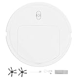 Segrehy Intelligente Kehrmaschine, intelligenter Roboter-Staubsauger, automatisches Kehren, Wischen, USB-Aufladung, für Hartböden, Tierhaare, Staub, ABS, Schwarz, 25 x 25 x 6 cm (Weiß)