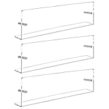 Dewonme Acryl Zeitschriftenregal,3 Stück,Länge 48cm,Prospekthalter Acryl Wand,Wandregal Acryl,Bücherregal,Zeitschriftenständer,Geeignet für Wohnzimmer, Büro,Schulen,Bibliotheken,Kinderzimmer