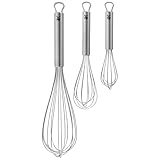 WMF Profi Plus Schneebesen Set 3-teilig, Schneebesen Edelstahl teilmattiert, Rührbesen, Quirl, spülmaschinengeeignet