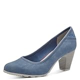 s.Oliver Damen Pumps mit Blockabsatz Elegant, Blau (Indigo), 39 EU