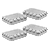 FOMIYES 4 Stück pack Kleine Spielkartenbox mit Sichtfenster Robuste Aufbewahrungsbox aus Transparentem Kunststoff Kartenspeicher für Sammelkarten und Schmuck Kompakte Organizer Kasten