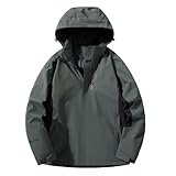 Generisch Herren Outdoor-Sportjacke für Winter wattierte Hardshell-Bergsteigerjacke mit Wärmeschutz (Army Green, XXXXL)