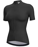 Lo.gas Rennrad Trikot Damen Kurzrm rutschfest Damen Fahrradshirt mit 3 Vertikale Taschen Fahrradtrikot Damen M