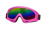 WILBERS & WILBERS 20164 - Skibrille mit Spiegelglas, Partybrille für Karneval und Mottopartys, Neon Rosa