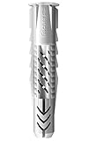 FISCHER 62762 Universaldübel UX 8 x 50 R, Schachtel mit 50 Nylondübeln, Allzweckdübel mit Rand, für optimalen Halt bei Befestigungen in Beton, Gipskarton, Kalksand-Lochstein uvm.