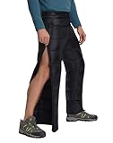 Pioneer Camp Skihose Herren Daunen Warm Wasserdicht Winddicht Winterhose mit Graphen-Heizfutter und Voll-Reißverschluss für Outdoor Ski Snowboard(Black;S)