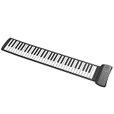 DECOMELODY Tragbares Elektronisches Rollpiano 61 Tasten Faltbares Handrollklavier aus Dickem Silikon Leicht Transportierbares Keyboard für Anfänger und Musikliebhaber