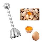 Eierköpfer Eieröffner Edelstahl, Eier Cutter Eierschal Abscheiderentferner, Eier Cracker für Weiche Und Hartgekochte Eier oder Rohe Eier, Werkzeug zum Öffnen Von Eiern für Esszimmer, Küche, Bar