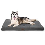 BEDSURE waschbares Hundebett Grosse Hunde - 135x91x10cm Hundekissen flauschig Hundematte waschbar Hundematratze in dunkelgrau für große Hunde