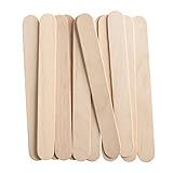 GUSTO [100 Stück] Jumbo 6 Zoll - 15,2 cm Holzstiele für vielseitige Verwendung – Bastelstäbchen für Eis, Speiseeis, Waxing und Holzspatel für Zungenspatel - Formerly Comfy Package