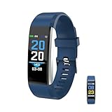 Fitness-Tracker mit Herzfrequenz-Monitor, Schlaf-Tracker, Schrittzähler, Schrittzähler, IP68, wasserdicht, Fitness-Uhr für Männer und Frauen, SMS, SNS, Anrufbenachrichtigung für Android iOS