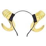 CIMAXIC Halloween-horn-kopfschmuck Schafhorn-cosplay Stirnband Mit Widderhörnern Kopfschmuck Aus Widderhörnern Widderhörner Halloween Antilopenhörner Pu Erwachsener Fräulein Schaf Ohren