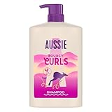 Aussie Bouncy Curls Shampoo 1000ml, Sanfte Reinigung und Feuchtigkeit für Welliges und Lockiges Haar, mit Jojoba, Kokos und Australischen Macadamianüssen, Silikonfrei, Vegan und Tierversuchsfrei