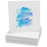 16 Stück Leinwände Zum Bemalen,15 x 15 cm Leinwand Set,2,5 mm Dick Kleine Leinwand Zum Bemalen,Einfach Zu Färben Pappe und Baumwolle Malkarton,Leinwände für Professionelle Künstler,Studenten,Anfänger