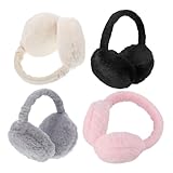 Beaupretty 4 Stück Teiliges Verstellbare Faltbare Damen Ohrenschützer aus Weichem Warme Winter Ohrenwärmer für Outdoor Ski Freizeit Schutz vor Kälte und Wind