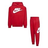 Nike Club Fleece Trainingsanzug für Kinder, Rot, Code 86L135-U10, rot/weiß, 4-5 Jahre