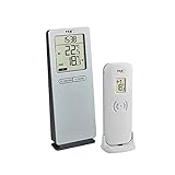 TFA Dostmann LOGOneo Funk-Thermometer, 30.3071.54, Raumtemperatur und Aussentemperatur, digital, silber