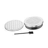 Zerodeko Ovaler Handreibe mit Seitigen Edelstahlklingen Multifunktional für Käse Gemüse Ingwer Aufbewahrungsbox Ergonomisch Gleichmäßige Reibung Küchenreibe für Vielseitigen Gebrauch