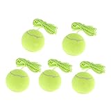 Mskmnkot Tennisball -Tennis -Trainingskugel und String Ersatz Selbstpraxis Trainer Resilienz und Tetherersatz Tether 5pcsswingball Set