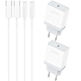 4-Pack Ladekabel und Schnellladegerät für iPhone 11 12 13 14/14 Plus/14 Pro/14 Pro Max, 20W Ladegerät und 1M Kabel USB C Netzteil Schnellladekabel Stecker Power Adapter Netzstecker Nisiyama