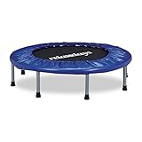 Relaxdays Trampolin faltbar, Indoor, Fitness H x B x T: 22 x 95 x 95 cm, Maximalbelastung 100 kg, blau-schwarz