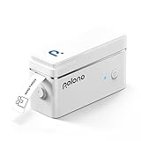 POLONO Etikettendrucker, P31s Bluetooth Etikettiergerät Selbstklebend Beschriftungsgerät Mini Label Printer Tragbarer Labeldrucker mit iOS Android,Für Zuhause, Büro, Weiß