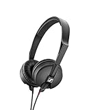 Sennheiser HD 25 LIGHT Leichter On-Ear DJ & Monitoring Kopfhörer | Robustes Single Headband Design | 1,5M beidseitig abnehmbares Kabel & 1/4' Klinkenadapter im Lieferumfang | Schwarz (508664)