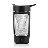 EQURA Elektrischer Shaker Proteinshake, 650ML USB Wiederaufladbar Protein Shake Mixer, Tritan Elektrischer Eiweiß Shaker, BPA-frei