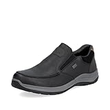 Rieker Herren Slipper 03651, Männer Slip On, lose Einlage, wasserabweisend, riekerTEX,College Schuhe,Businessschuhe,schwarz (00),40 EU / 6.5 UK