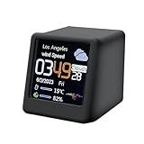 Digitaler Wecker, elektronisches LED-Display, 3,5 x 4,8 x 4,8 x 4,9 cm, Schreibtischuhr mit Feuchtigkeitstemperaturerkennung, elektrische Uhr, ideal für Zuhause, Schule, Arbeitsplatz, Schlafzimmer und