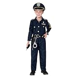 Polizei Kostüm für Kinder, Polizei Spielzeug für Kinder Jungen Halloween Karneval 2026