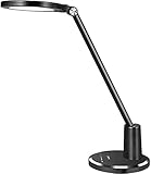 Schreibtischlampe LED,JUKSTG Büro Tischleuchte TouchBedienung Dimmbar 6 Helligkeits 3 Farbstufen Augenschutz Tischlampen Nachttischlampe, Schreibtischlampen für Büro, Lesen, Arbeit,Kinder (Schwarz)