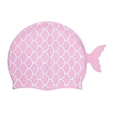 Silikon-Badekappe für Kinder, niedliches Cartoon-Fisch, zum Baden, Pool, Schwimmen, Stretch und bequemes Pool-Zubehör für Kinder