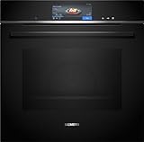 Siemens HS758G3B1 iQ700 Smarter Einbau-Dampfbackofen, 59,4 cm breit, humidClean Plus - Für eine schnelle Reinigung, Backofenassistent mit Sprachsteuerung, cookControl Pro, TFT-Full-Touchdisplay Pro