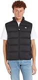 Tommy Jeans Herren Weste Light Down Vest Steppweste, Schwarz (Black), S