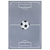 Hanse Home Home Adventures Kinderteppich Fußball - Kurzflor Teppich Junge Mädchen Spielteppich Modern Spielfeld Fussball Kinder-Teppich für Kinderzimmer, Spielzimmer - 120x170cm, Mouse