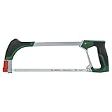 Bosch Bügelsäge 300mm + 3 Extra-Sägeblätter (Bügelsäge mit 4 langlebigen Bi-Metall Sägeblättern für Metall, Holz, Kunststoff und mehr; Einfacher Wechselmechanismus; Softgrip) - Amazon Edition