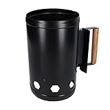 Kaminstarter für Holzkohle | Schnelle 15 Minuten Zündung und Thermoschutz | Grillstarter aus hochfestem Stahl zum Grillen / Campen/Camping / auf