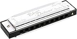 Fender Blues Deluxe Mundharmonika, Tonart A, 10 Löcher, Nickel-Chrom, Inklusive Etui