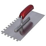 HELPMATE - gezahnte Glättekelle 10x10 mm - Profi Zahnspachtel hergestellt in Deutschland - 230 x 130 mm Zahnkelle zum Auftragen von Spachtelmasse und Fliesenkleber