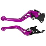 Yorajuy Kupplungen Bremshebel, Motorrad Kupplungsbremshebel, Bremshebelgriff,1 Paar CNCAluminiumlegierung Motorrad Kupplungshebel, UniversalMotorrad Kupplungstrommel Bremsheb, Lila