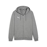 PUMA Herren Teamgoal Casuals Hooded Jacket Sweat, Medium Gray Heather-puma White, XL EU