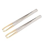 2pcs Kosmetik von 2 PCs Pinzetten mit Präzision von Rostfreien Stahlsäure, die für Frauen Resistent Sind, Notwendige Artikel für Schönheit, Verbesserung der Make -up -Routine Verbessern