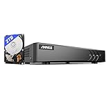 ANNKE 8 Kanal 3K Lite DVR Recorder H.265+ Überwachungssystem DVR Recorder für Analog/AHD/TVI/IP CCTV Kamera, Intelligente Person- und Fahrzeugerkennung, E-Mail-Benachrichtigung, 2TB Festplatte