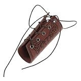 AKOOSY Vintage PU Armwächter für Cosplay Handgelenkschutz im Punk Verstellbar Langlebig für Männer Frauen für Outdoor Aktivitäten Rollenspiele