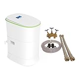 CALCEE Wasserenthärtungsanlage für bis zu 5 Personen mit Anschlussset 1' und Montageblock - Wasserenthärter für Haushalte - Entkalkungsanlage für weiches Wasser - Enthärtungsanlage