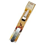 sopomarkt24 Winkelpalette Streichmesser Tortenmesser Konditormesser Streichpalette stumpfer abgewickelter Kuchenspatel zum Verzieren & Bestreichen aus Edelstahl 38 cm Weiß
